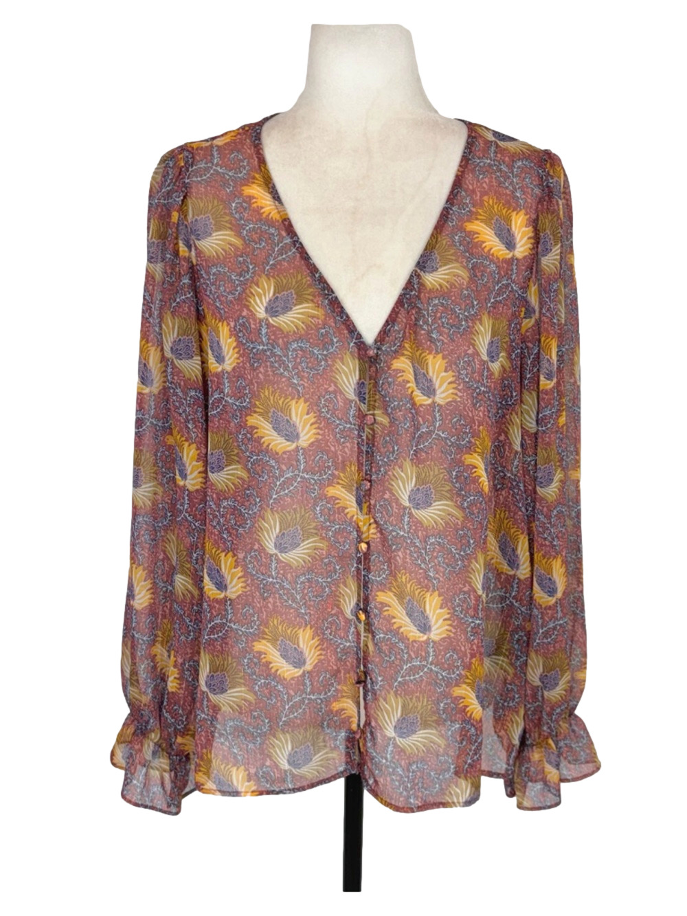 Icone sheer floral blouse